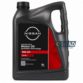 Моторное масло Nissan Motor Oil ST A3/B4 5W-40, 5 л. KE90090042