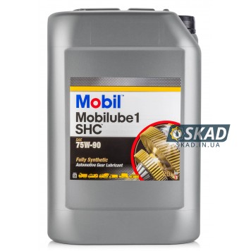 Трансмиссионное масло Mobilube 1 SHC 75W-90 20л 123716