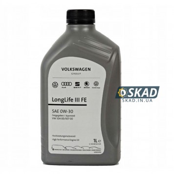 Моторна олива VAG Longlife III FE 0W-30, 1 л. GS55545M2