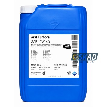 Моторное масло Aral Turboral 10W-40, 20 л. 15BCD2