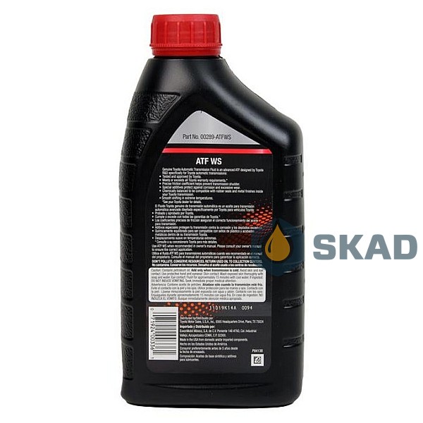 Toyota ATF WS, 946 ml 00289-ATFWS