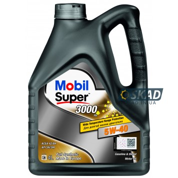 Моторное масло Mobil Super 3000 X1 5W-40 4л 43