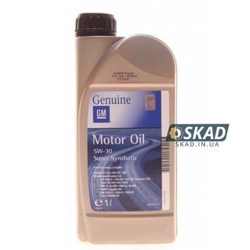 Моторное масло General Motors Super Synthetic 5W-30, 1 л. 93165009